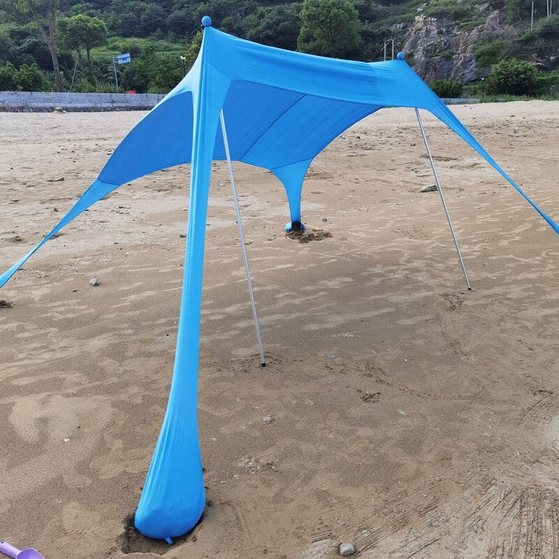 Cheap Goat Tents Family Beach Tent Sunshade Outdoor Windproof UV Protection Sun Shelter Camping Hiking Fishing Picnic Tent Sun proof Lycra Fabric   